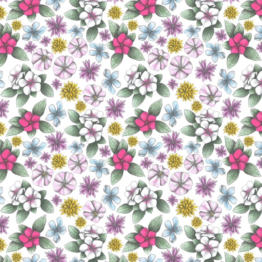 Vibrant Floral Pattern by Cecilia Battaini — canvas wall art