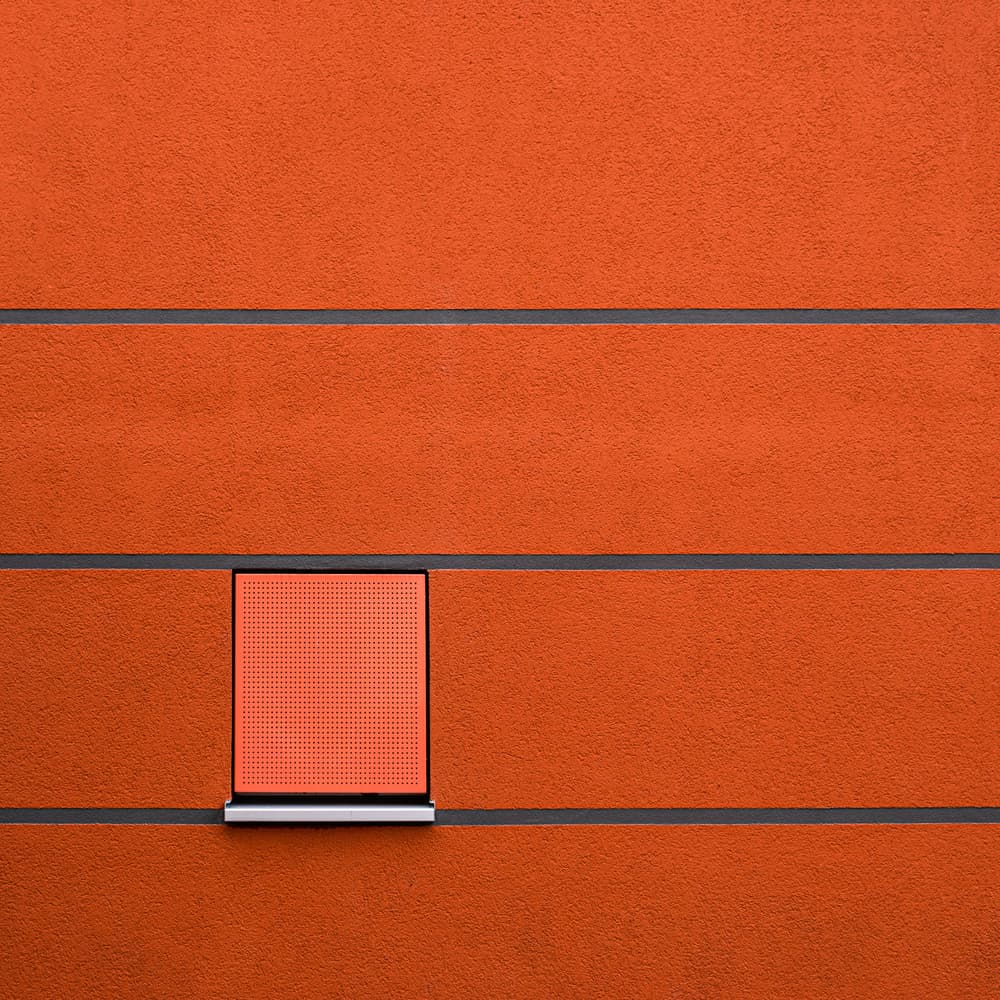 Orange Wall Geometric Window by Rolf Endermann — canvas wall art