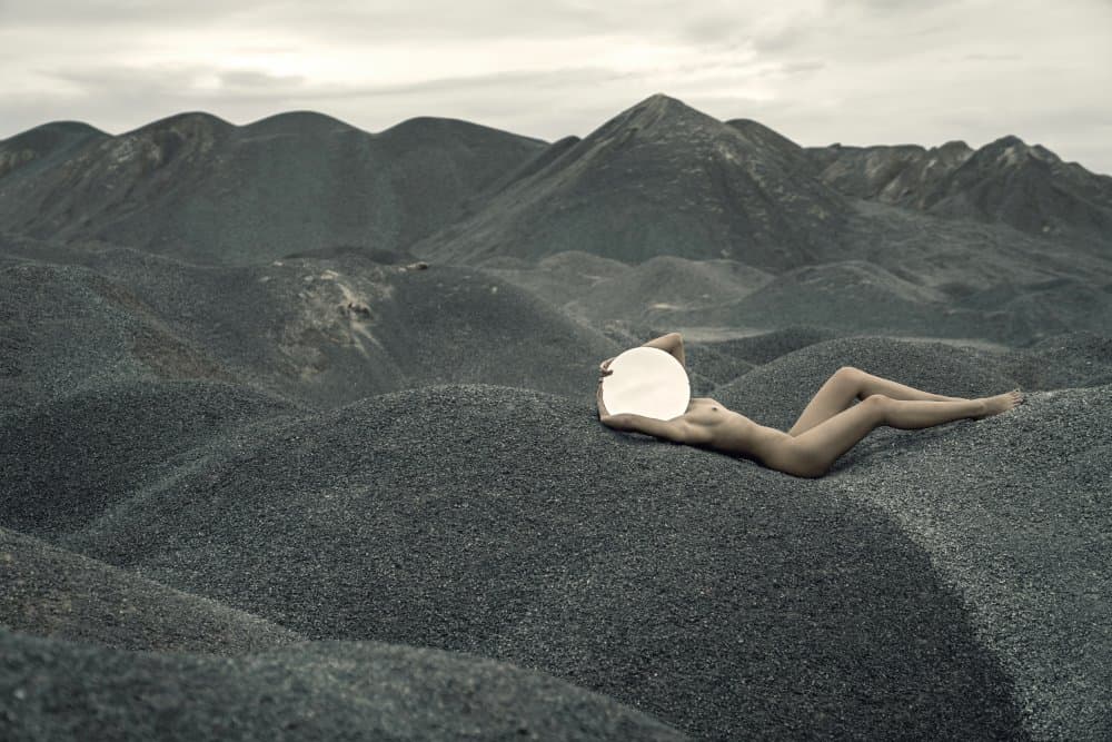 Surreal Mountain Nude by Itthipol Deemee — canvas wall art