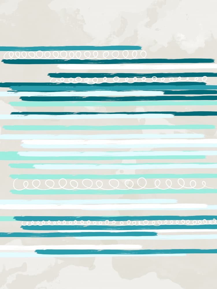 Serene Abstract Teal Lines by Sannel Larson — canvas wall art