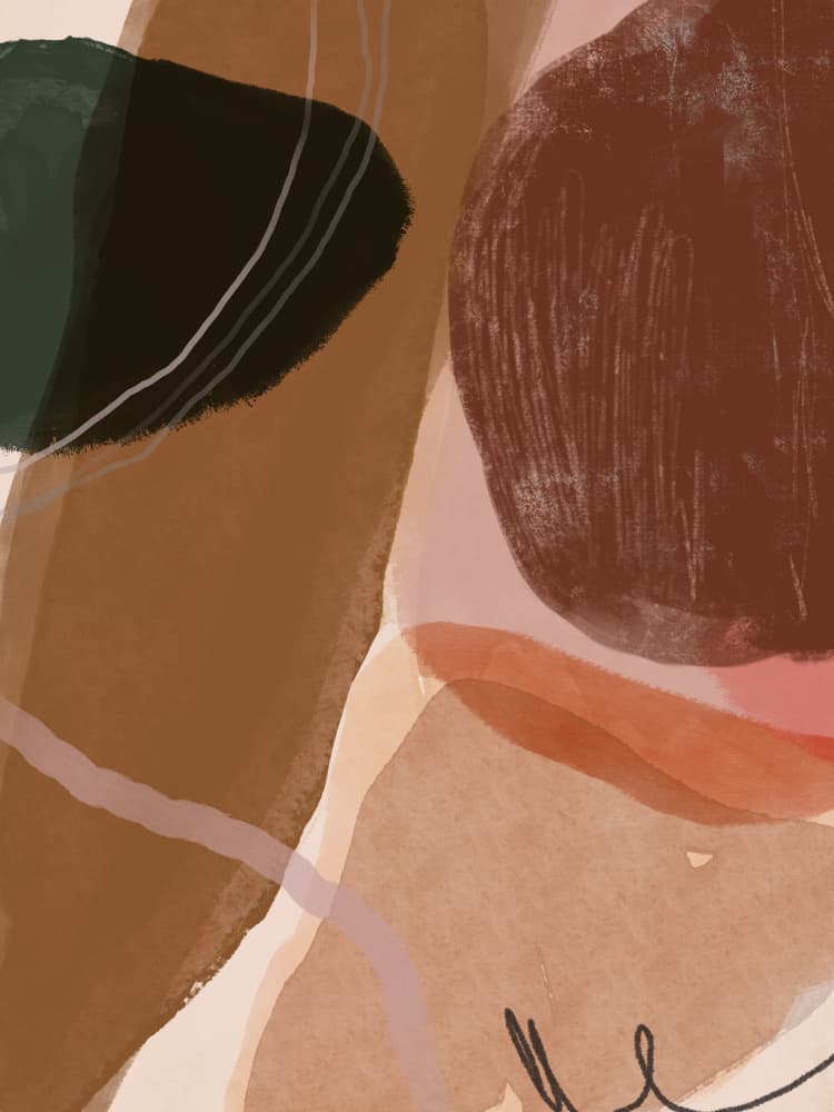 Muted Organic Shapes by Gemma Bardot — canvas wall art