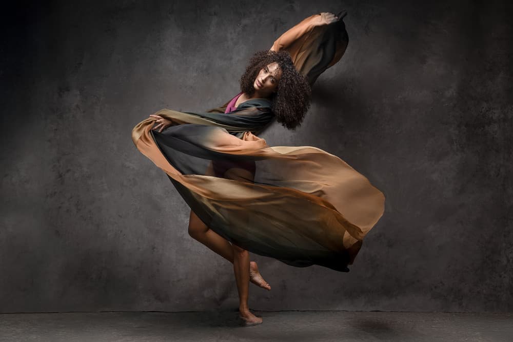 Dynamic Fabric Dance by Joan Gil Raga — canvas wall art