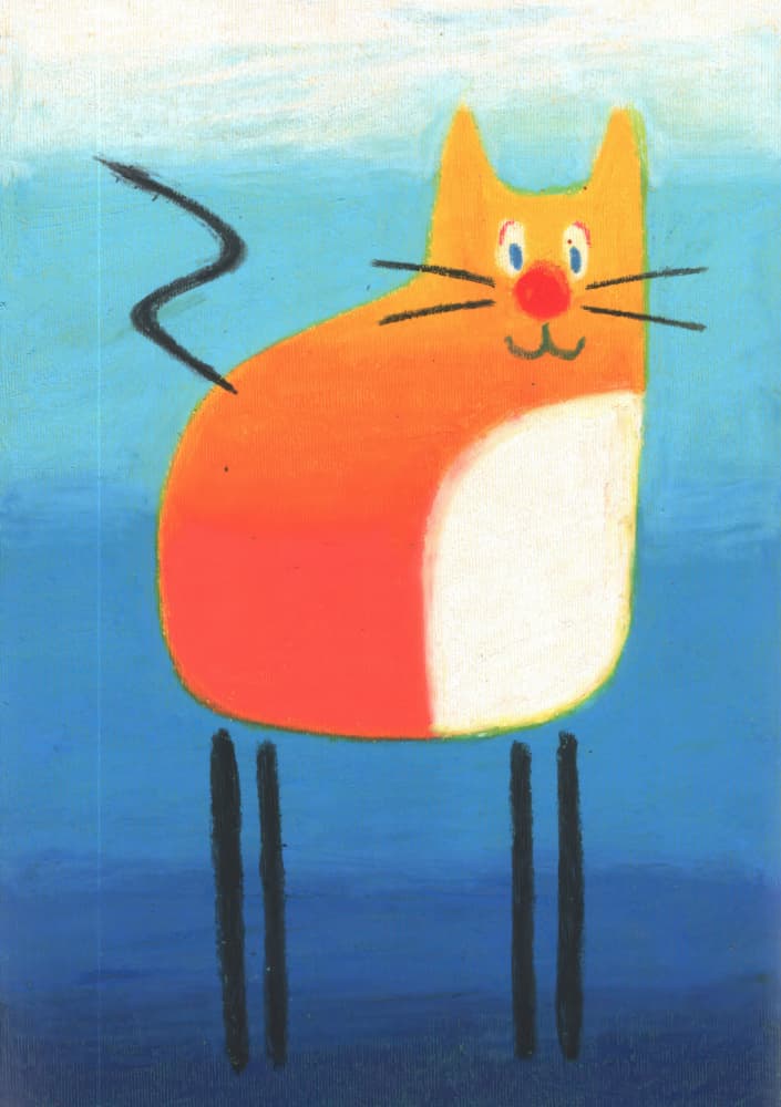 Whimsical Orange Cat by Kulik — canvas wall art