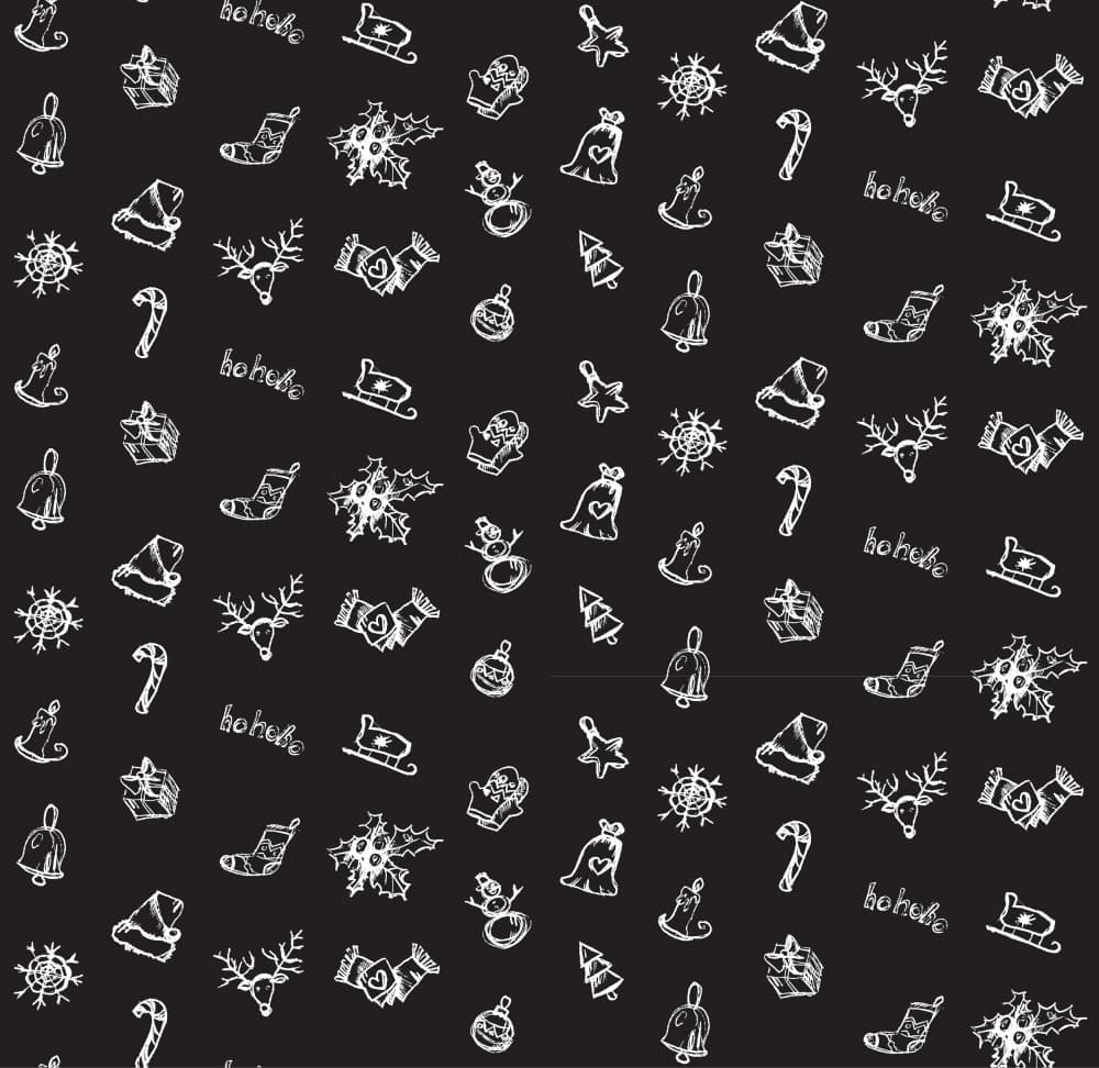 Christmas Doodle Pattern by Marika Barsrsind — canvas wall art