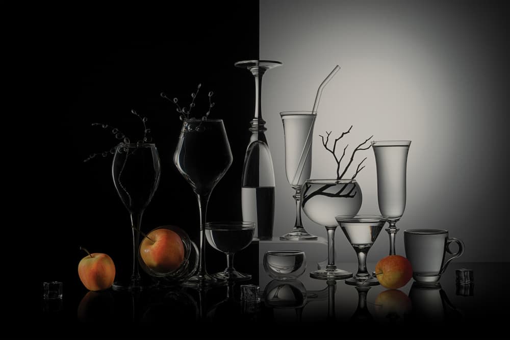 Elegant Glass Reflections by Lydia Jacobs — canvas wall art