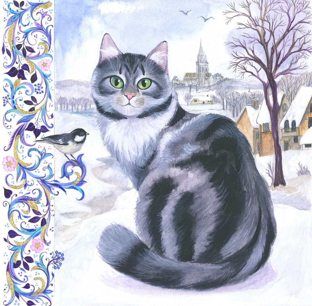 Winter Cat by Isabelle Brent — canvas wall art