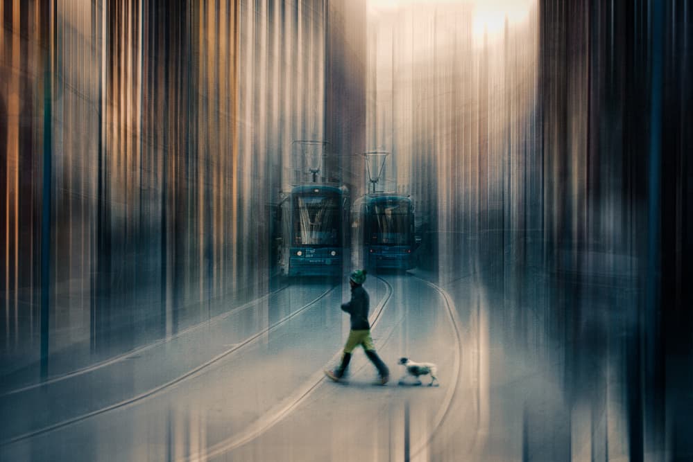 City Street Motion Blur by Heike Willers — canvas wall art