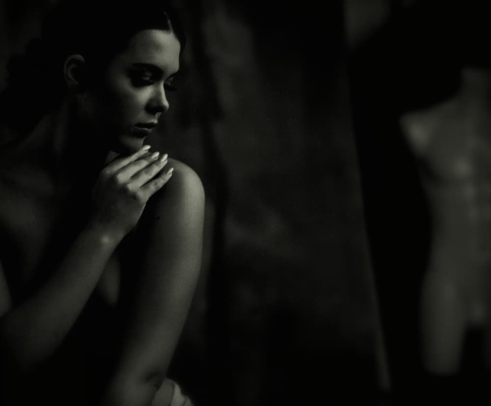 Pensive Woman in Shadow by DAVID MINSTER — canvas wall art