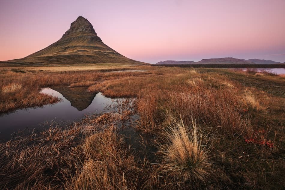 Kirkjufell Mountain Reflection by Bragi Ingibergsson - BRIN — canvas wall art