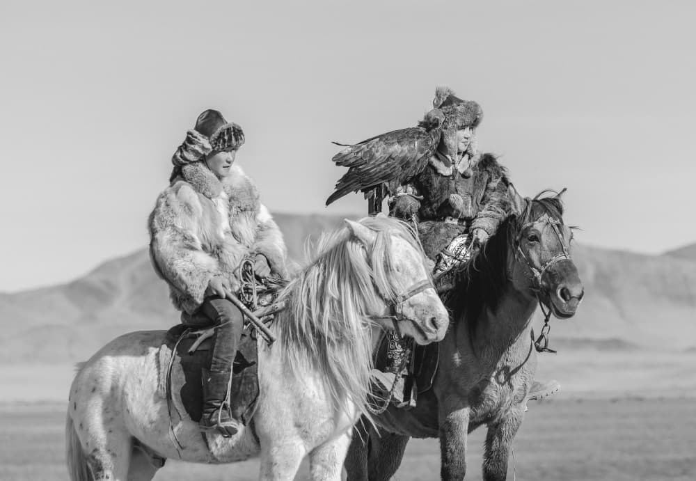 Mongolian Eagle Hunters by ADIREK M — canvas wall art