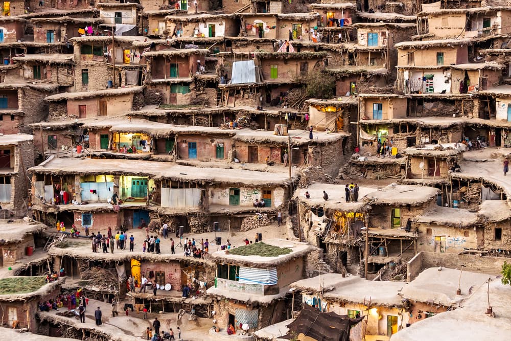 Terraced Mountain Village by Mohammadreza Momeni — canvas wall art