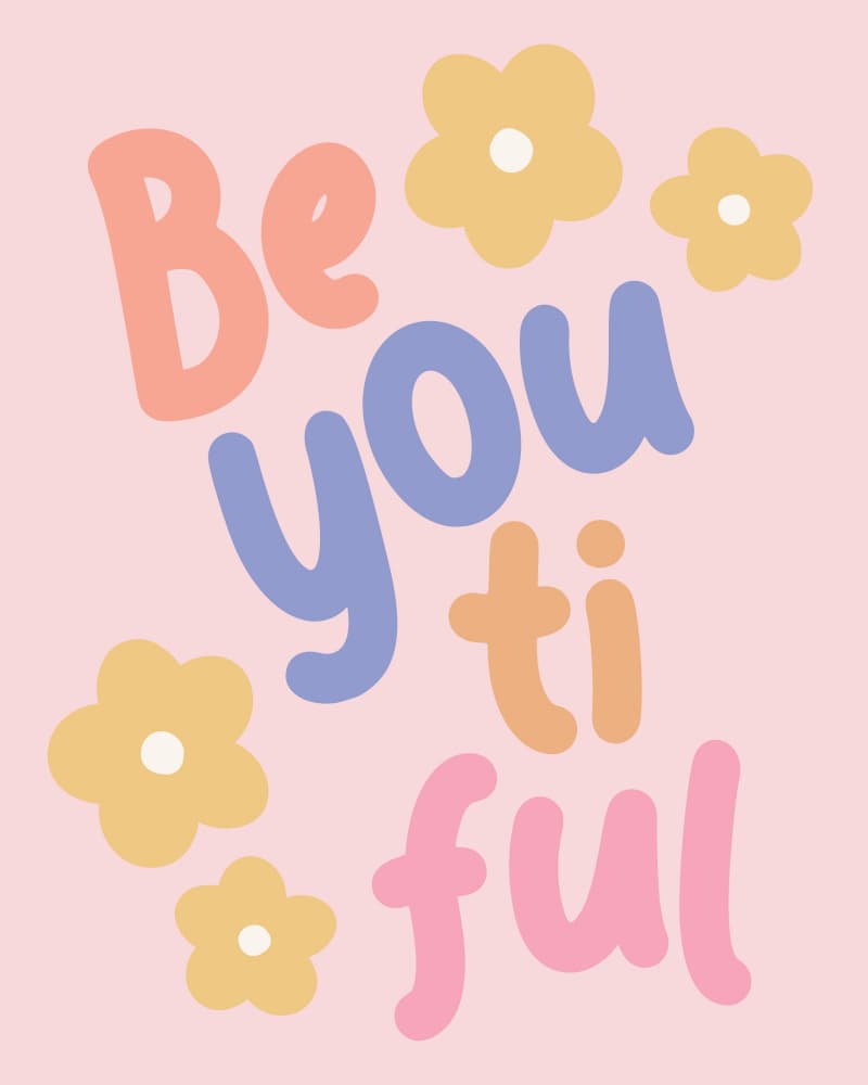 Be You Beautiful Quote by KsanaKalpa — canvas wall art