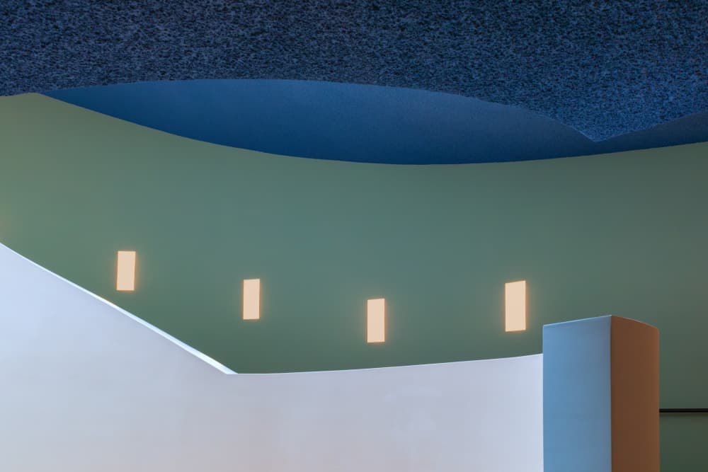 Serene Curved Interior by Roswitha Schleicher-Schwarz — canvas wall art
