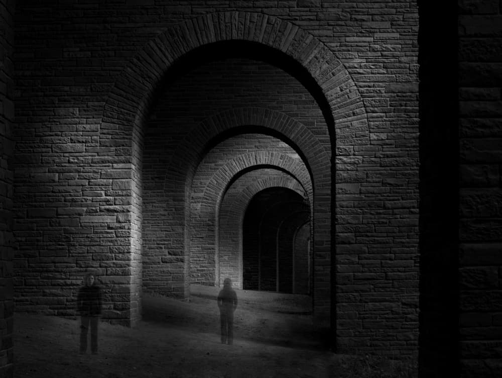 Dark Arches Passage by Christoph Hessel — canvas wall art