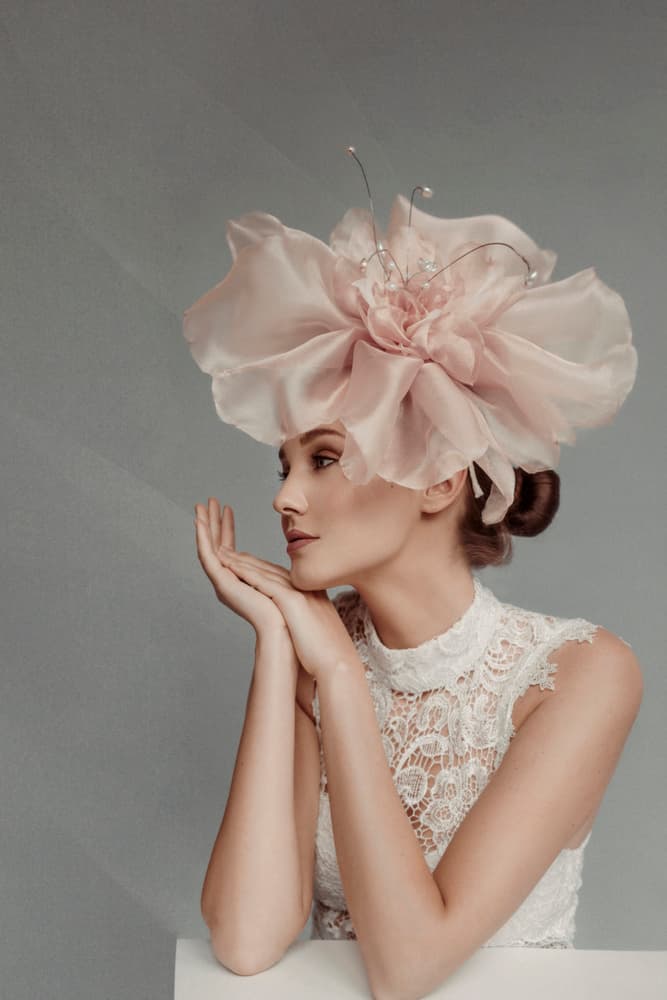 Elegant Fascinator Portrait by marinastudio — canvas wall art
