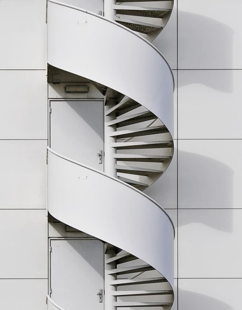 Modern Spiral Staircase by Henk van Maastricht — canvas wall art