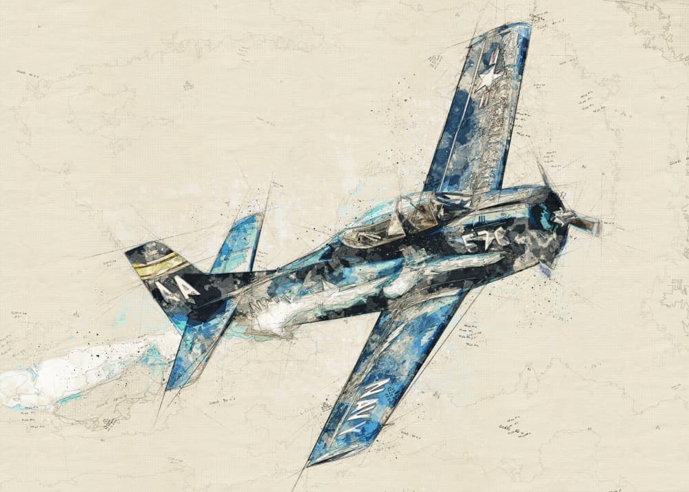 Blue Warbird Flight by Lembayung senja studio [Vintage Poster] — canvas wall art