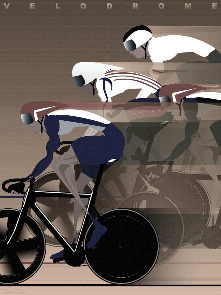 Velodrome Race Action by Wyatt 9 — canvas wall art