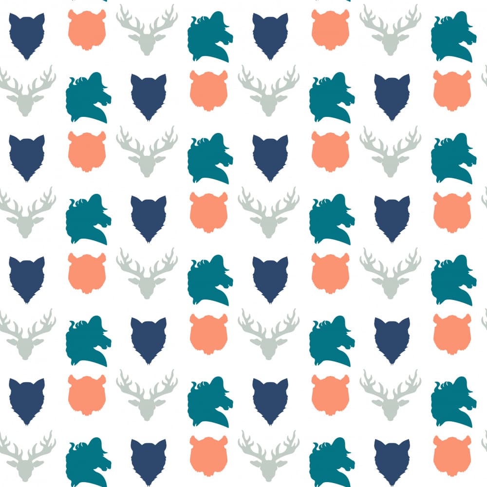 Scandinavian Woodland Animals by Marika Barsrsind — canvas wall art