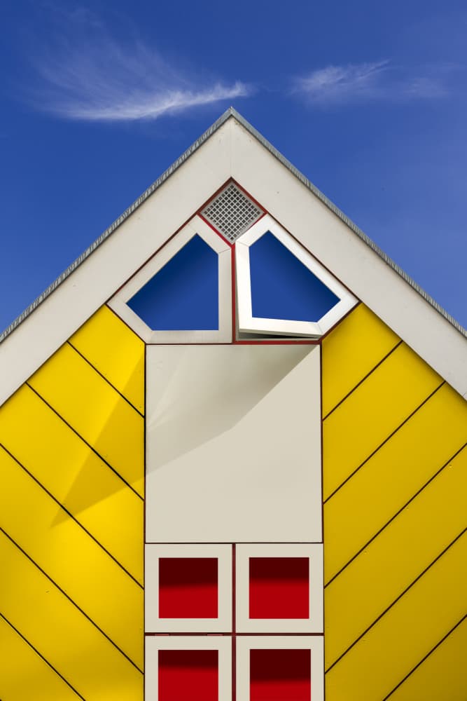 Colorful House Geometry by Greetje van Son — canvas wall art
