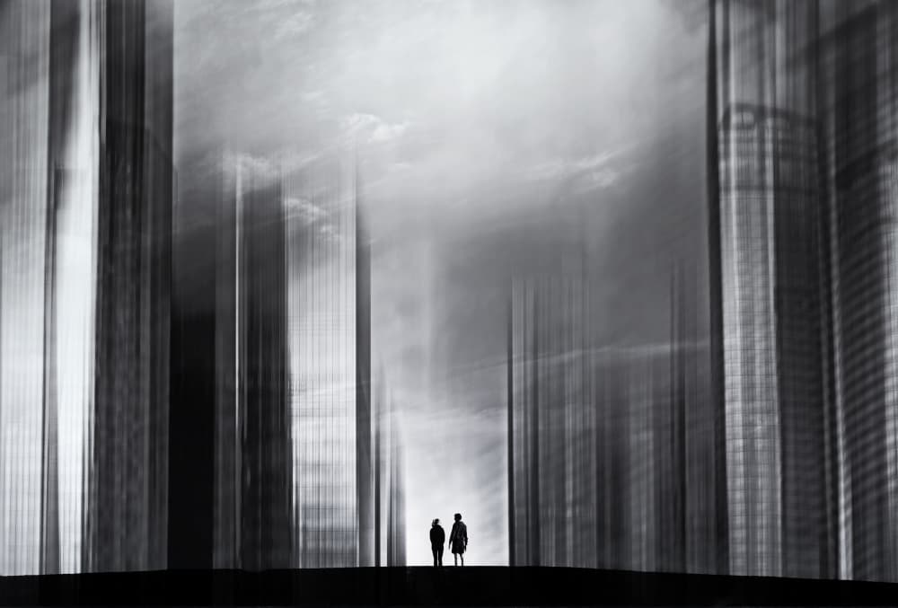 Silhouettes in Abstract World by Anita Underwood Photography — canvas wall art