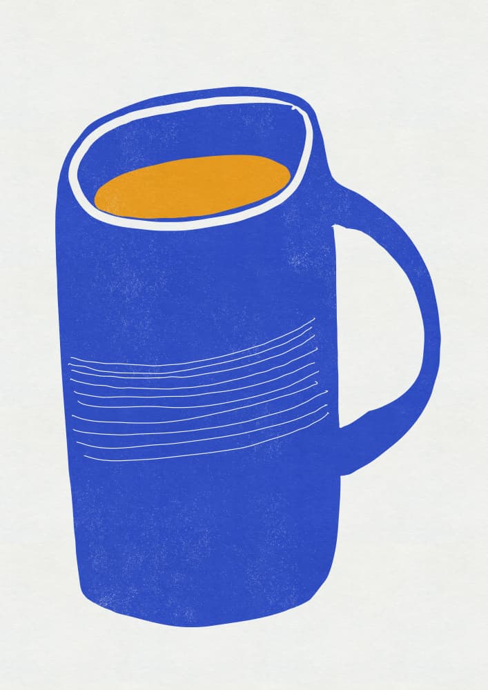 Blue Mug Moment by Nicholas — canvas wall art