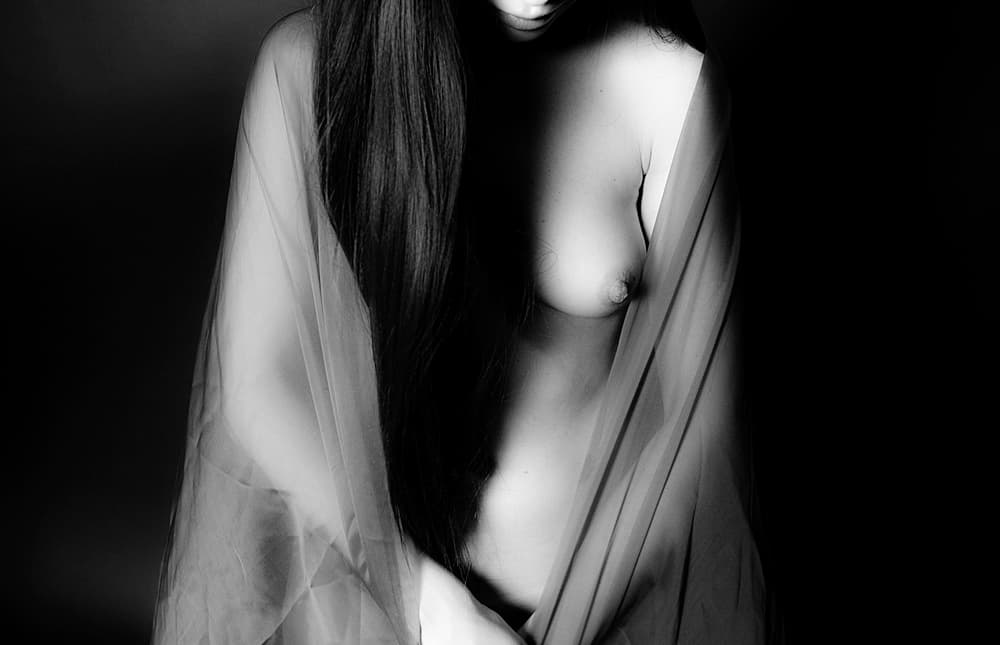 Sensual Veiled Woman by Bogdan Bouşcă — canvas wall art