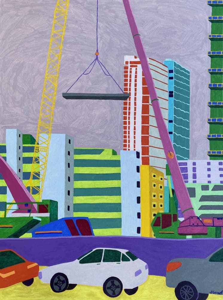 Construction Site by Sue Graef — canvas wall art