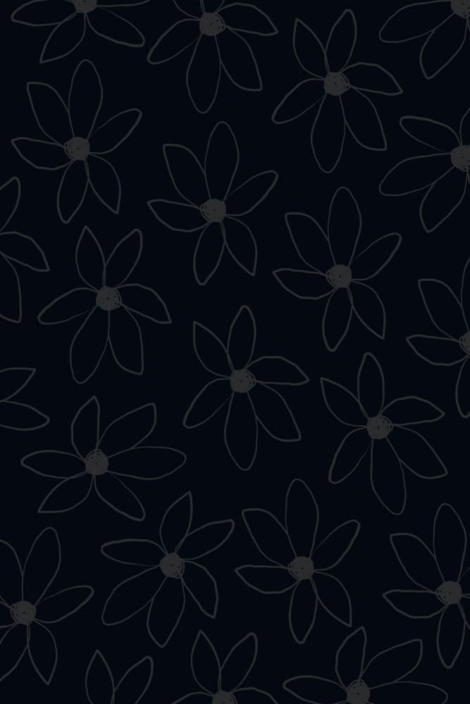 Black Airy Flowers by uplusmestudio — canvas wall art