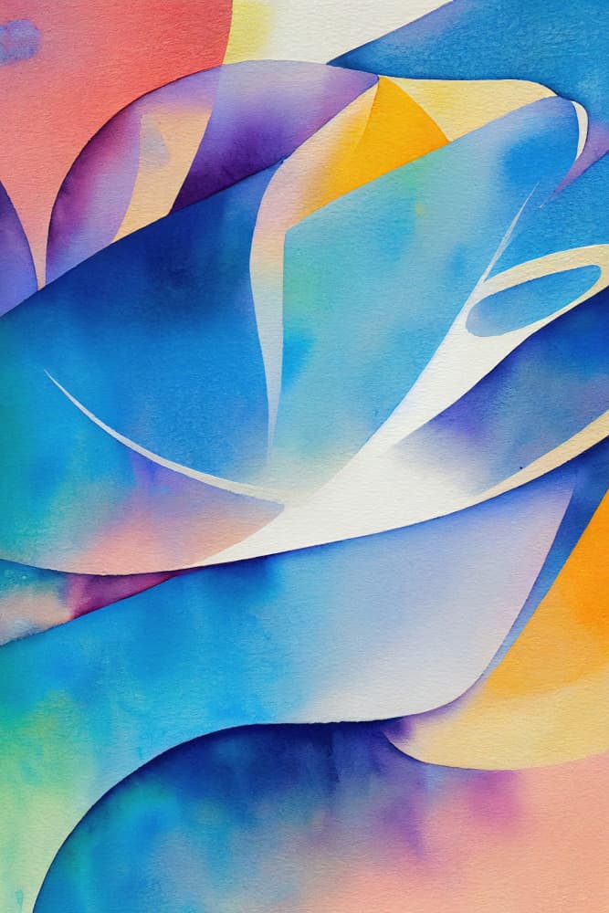 Vibrant Watercolor Flow by Mauro — canvas wall art