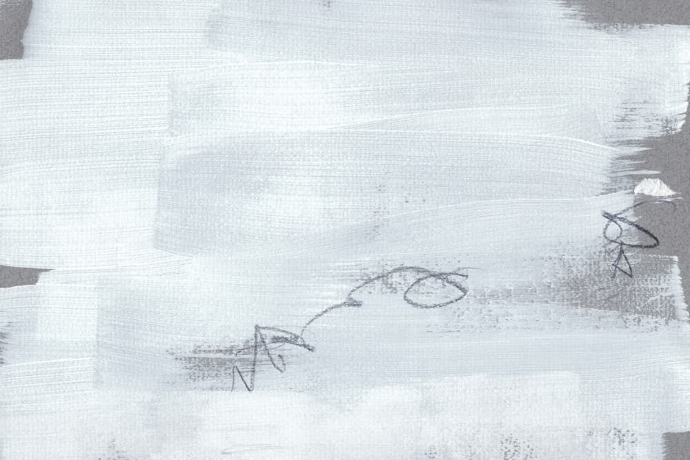 Abstract White Brushstrokes by uplusmestudio — canvas wall art