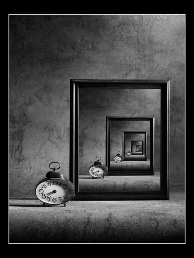 Infinite Time Reflections by Victoria  Glinka — canvas wall art