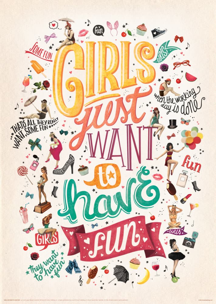 Girls Just Want Fun by Nour Tohme — canvas wall art