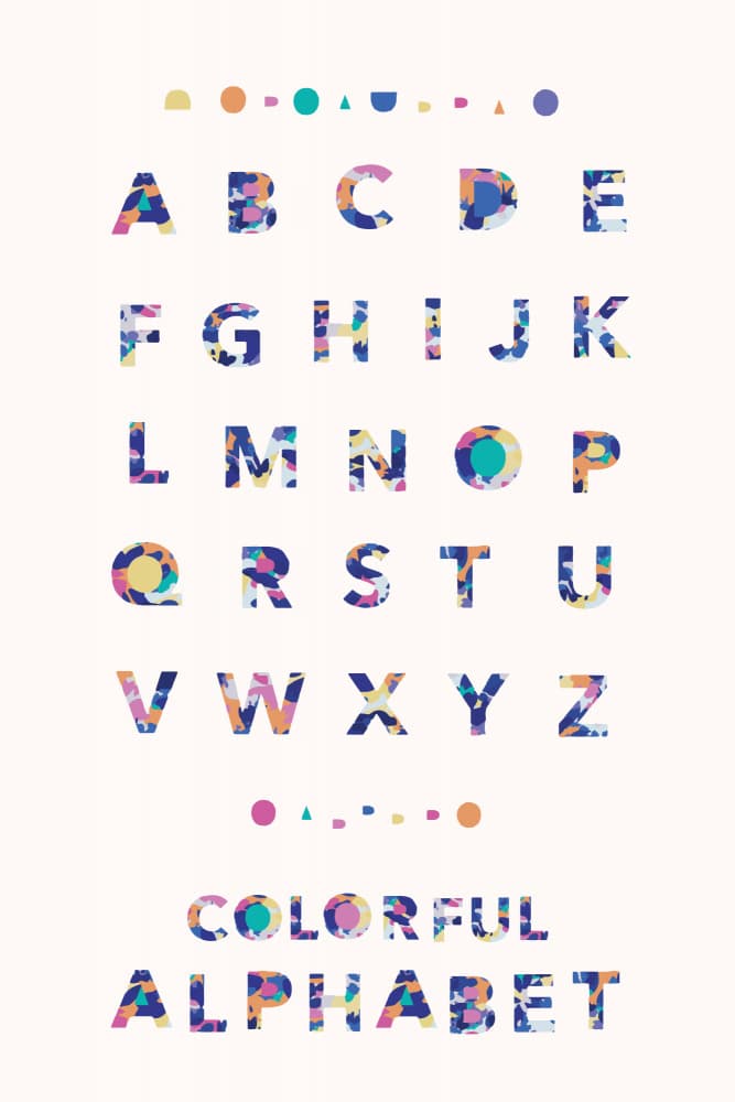 Colorful Abstract Alphabet by Danushka Abeygoda — canvas wall art