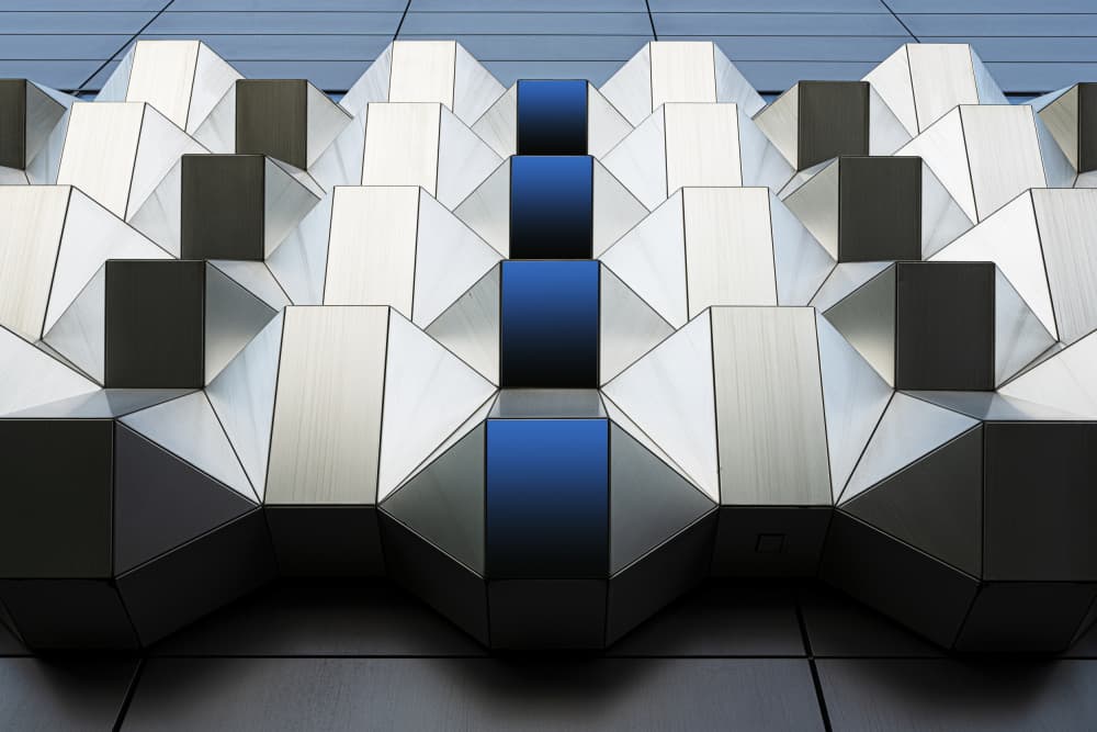 Abstract Metallic Geometry by fotomarion — canvas wall art
