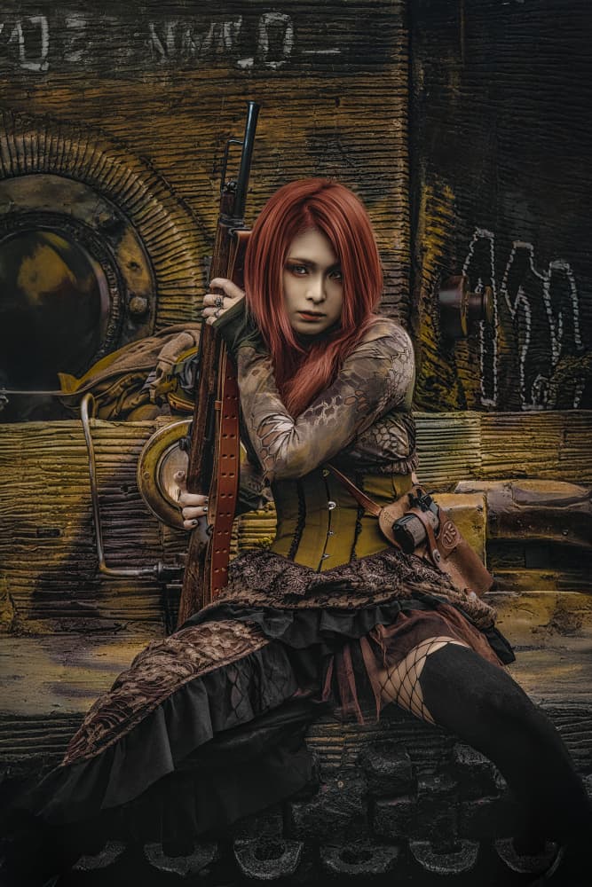 Fierce Steampunk Warrior by KOIKI — canvas wall art