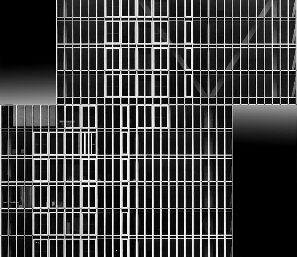 Modern Grid Facade by Greetje van Son — canvas wall art