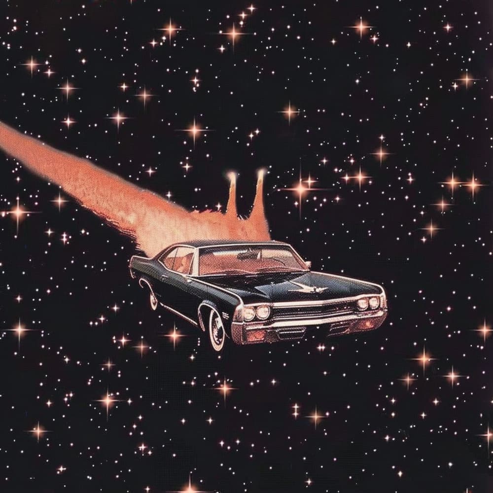 Cosmic Classic Car by Samantha Hearn — canvas wall art