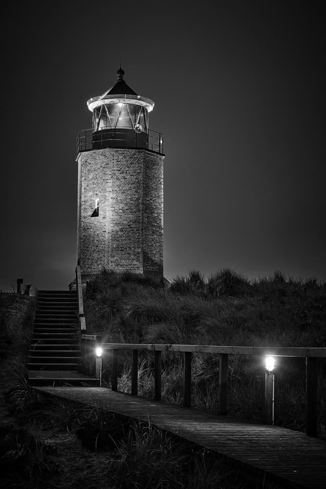 Night Lighthouse Path by Bodo Balzer — canvas wall art