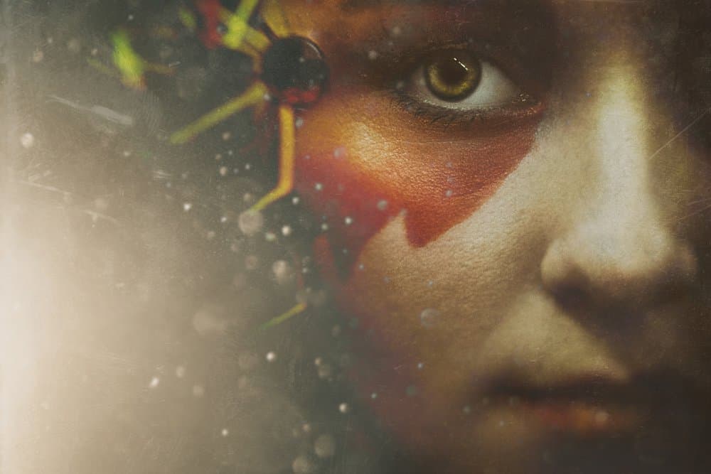 Mysterious Warrior Gaze by Sandra Ulfig ARPS — canvas wall art