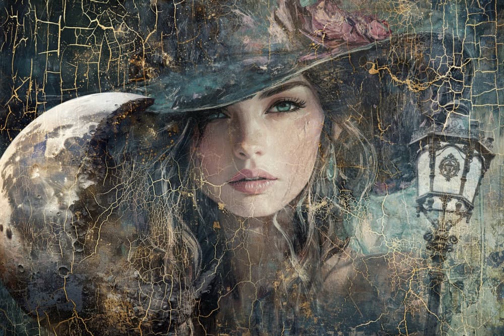 Mystical Moonlit Gaze by Rafal Kulik — canvas wall art