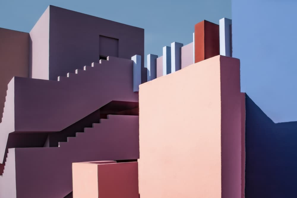 Colorful Geometric Architecture by Linda Wride — canvas wall art