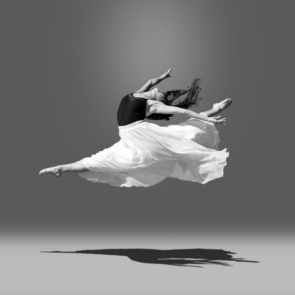 Dancer's Graceful Leap by Bill Wang — canvas wall art