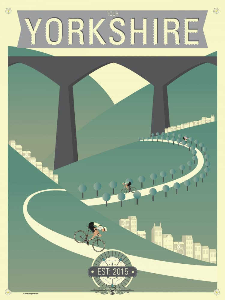 Retro Hills Cycle Tour by Wyatt 9 — canvas wall art
