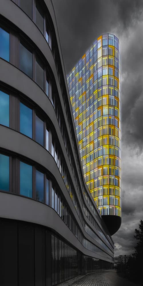 Vibrant City Contrast by Andy Dauer — canvas wall art