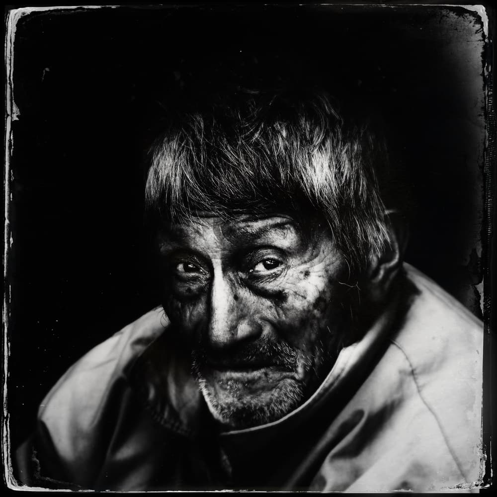 Intense Man Portrait by txules — canvas wall art
