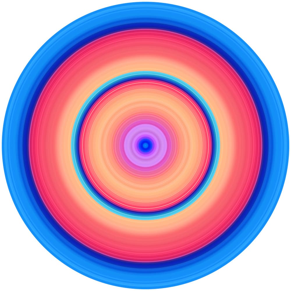 Vibrant Concentric Circles by PASLIER Morgan — canvas wall art
