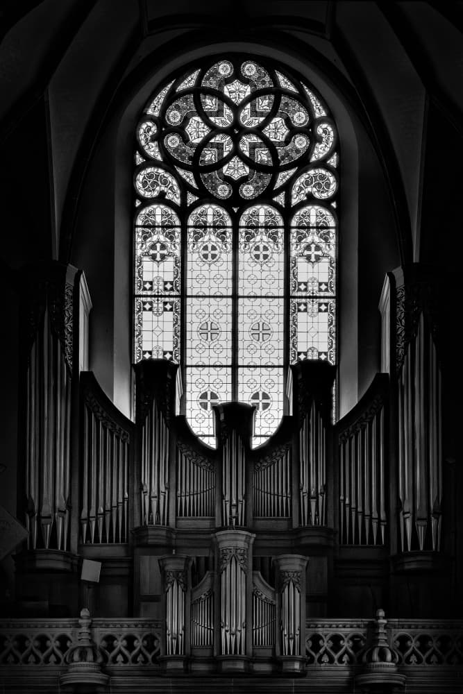 Gothic Church Organ Window by Eiji Yamamoto — canvas wall art