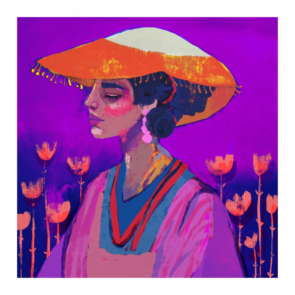 Violet Melancholy by Treechild — canvas wall art