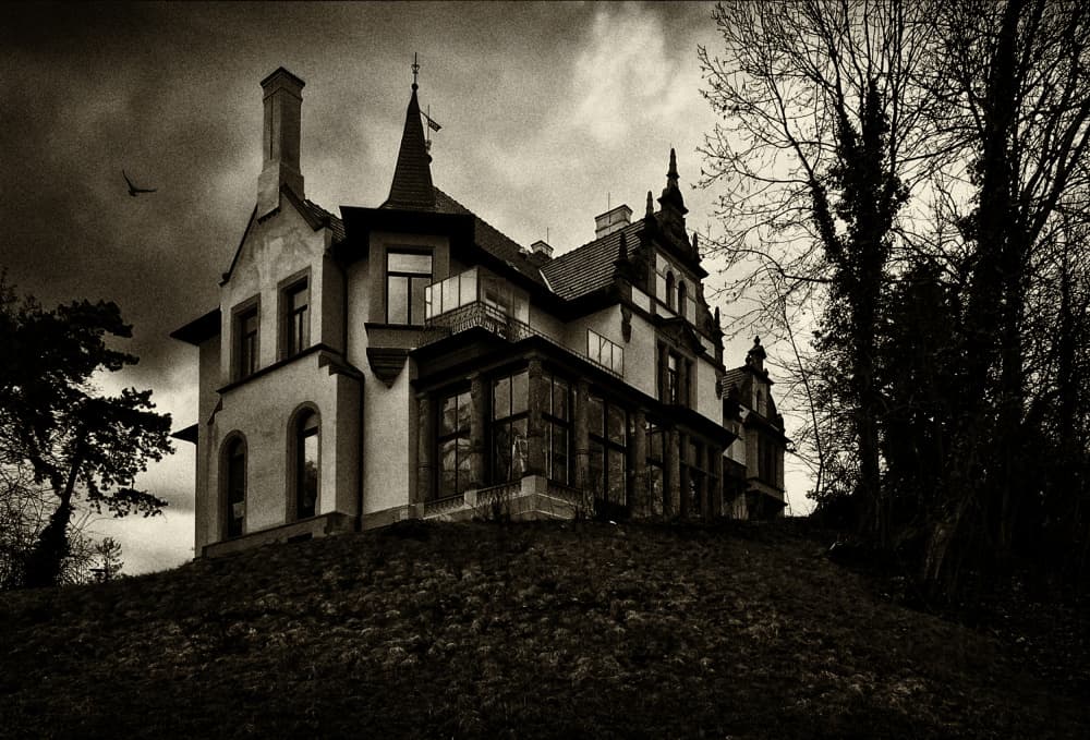 Dark Gothic Mansion by Hans Günther — canvas wall art